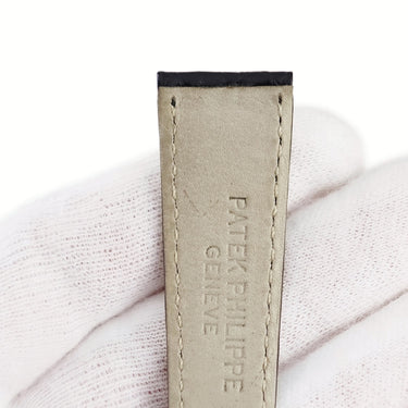 パテックフィリップ PATEK PHILIPPE ブラック クロコダイル 純正K18WG製尾錠付き 腕時計パーツ 純正 クロコ バンド K18WG 製尾錠付き 本革ベルト 替え 正規品 スペア 19ｍｍ ブラック 黒