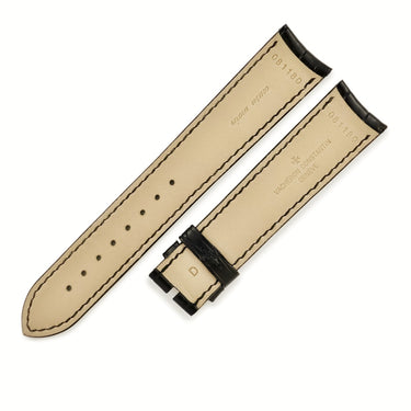 ヴァシュロン・コンスタンタン VACHERON CONSTANTIN 純正 ブラック クロコダイル 腕時計パーツ 未使用 替え クロコ レザー ストラップ ベルト バンド 予備 交換 20ｍｍ ブラック 黒