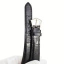 パテックフィリップ PATEK PHILIPPE ブラック クロコダイル 純正K18WG製尾錠付き 腕時計パーツ 純正 クロコ バンド K18WG 製尾錠付き 本革ベルト バンド 替え 正規品 スペア 19ｍｍ ブラック 黒