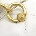 シャネル CHANEL ミニボーリングバッグ AS4202 ホワイト ラムスキン ショルダーバッグ ゴールド金具 チェーンショルダー ココマーク 白