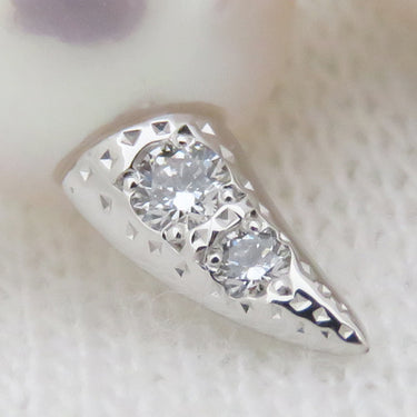 TASAKI TASAKI デインジャー ファング P-17202-18KWG パールホワイトXホワイトゴールド K18WG パール ネックレス パヴェダイヤ 750WG 18K