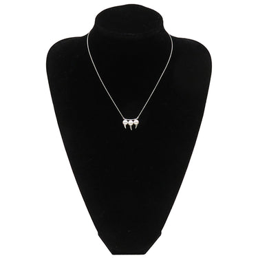 TASAKI TASAKI デインジャー ファング P-17202-18KWG パールホワイトXホワイトゴールド K18WG パール ネックレス パヴェダイヤ 750WG 18K