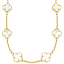 ヴァンクリーフアーペル Van Cleef & Arpels ヴィンテージ アルハンブラ 10モチーフ VCARA42800 パールホワイト×イエローゴールド K18YG マザーオブパール ネックレス 白 18K 750YG