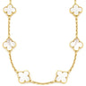 ヴァンクリーフアーペル Van Cleef & Arpels ヴィンテージ アルハンブラ 10モチーフ VCARA42800 パールホワイト×イエローゴールド K18YG マザーオブパール ネックレス 白 18K 750YG