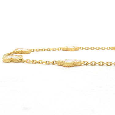 ヴァンクリーフアーペル Van Cleef & Arpels ヴィンテージ アルハンブラ 10モチーフ VCARA42800 パールホワイト×イエローゴールド K18YG マザーオブパール ネックレス 白 18K 750YG
