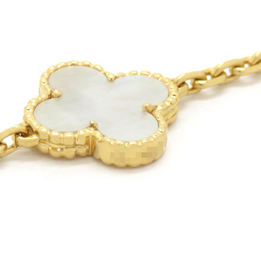 ヴァンクリーフアーペル Van Cleef & Arpels ヴィンテージ アルハンブラ 10モチーフ VCARA42800 パールホワイト×イエローゴールド K18YG マザーオブパール ネックレス 白 18K 750YG