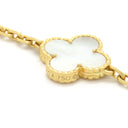 ヴァンクリーフアーペル Van Cleef & Arpels ヴィンテージ アルハンブラ 10モチーフ VCARA42800 パールホワイト×イエローゴールド K18YG マザーオブパール ネックレス 白 18K 750YG