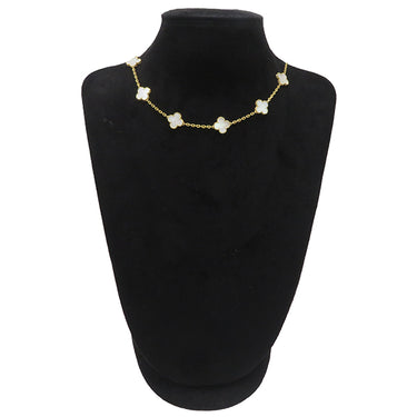 ヴァンクリーフアーペル Van Cleef & Arpels ヴィンテージ アルハンブラ 10モチーフ VCARA42800 パールホワイト×イエローゴールド K18YG マザーオブパール ネックレス 白 18K 750YG