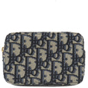 クリスチャン・ディオール Christian Dior オブリーク ウエストポーチ ネイビー キャンバス ウエストバッグ ヴィンテージ金具 紺 ジャガード