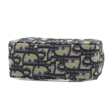 クリスチャン・ディオール Christian Dior オブリーク ウエストポーチ ネイビー キャンバス ウエストバッグ ヴィンテージ金具 紺 ジャガード