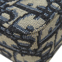 クリスチャン・ディオール Christian Dior オブリーク ウエストポーチ ネイビー キャンバス ウエストバッグ ヴィンテージ金具 紺 ジャガード