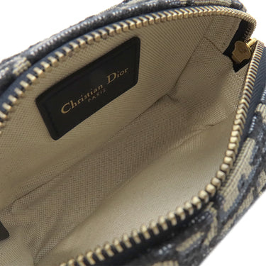 クリスチャン・ディオール Christian Dior オブリーク ウエストポーチ ネイビー キャンバス ウエストバッグ ヴィンテージ金具 紺 ジャガード