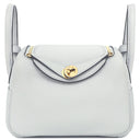 エルメス HERMES リンディ ミニ 20 ブルーベール トリヨンクレマンス ショルダーバッグ シルバー金具 ブルーグレー