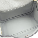 エルメス HERMES リンディ ミニ 20 ブルーベール トリヨンクレマンス ショルダーバッグ シルバー金具 ブルーグレー