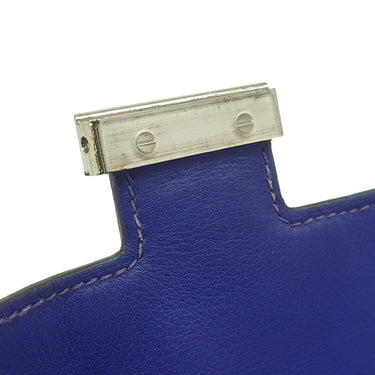 エルメス HERMES コンスタンス3 ミニ ブルーエレクトリック スイフト ショルダーバッグ シルバー金具 青