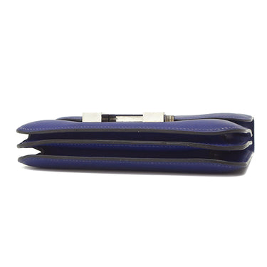 エルメス HERMES コンスタンス3 ミニ ブルーエレクトリック スイフト ショルダーバッグ シルバー金具 青