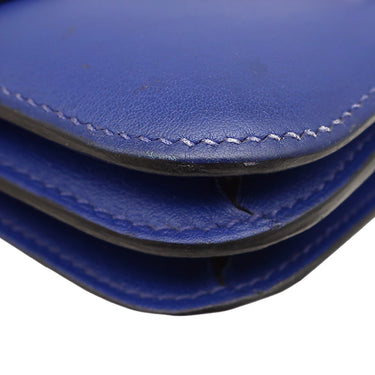 エルメス HERMES コンスタンス3 ミニ ブルーエレクトリック スイフト ショルダーバッグ シルバー金具 青