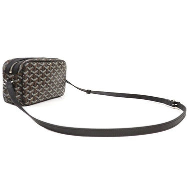 ゴヤール GOYARD カップヴェールPM ブラック ゴヤールディンキャンバス シュヴロッシュカーフスキン ショルダーバッグ シルバー金具 ヘリンボーン柄