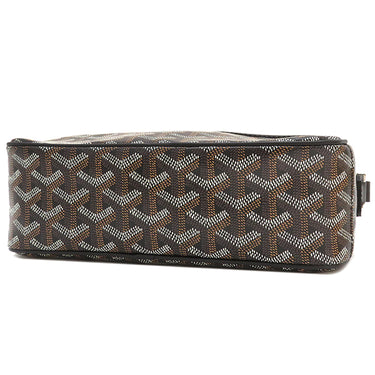 ゴヤール GOYARD カップヴェールPM ブラック ゴヤールディンキャンバス シュヴロッシュカーフスキン ショルダーバッグ シルバー金具 ヘリンボーン柄