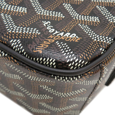 ゴヤール GOYARD カップヴェールPM ブラック ゴヤールディンキャンバス シュヴロッシュカーフスキン ショルダーバッグ シルバー金具 ヘリンボーン柄