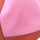 エルメス HERMES ガーデンパーティーTPM ピンク×ルージュデュセス トワルオフィシエ ヴァッシュカントリー トートバッグ シルバー金具 バイカラー