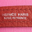 エルメス HERMES ガーデンパーティーTPM ピンク×ルージュデュセス トワルオフィシエ ヴァッシュカントリー トートバッグ シルバー金具 バイカラー