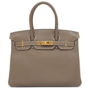 エルメス HERMES バーキン30 エトゥープ トリヨンクレマンス ハンドバッグ ゴールド金具 グレージュ