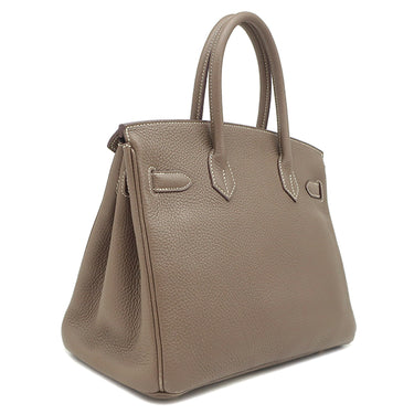 エルメス HERMES バーキン30 エトゥープ トリヨンクレマンス ハンドバッグ ゴールド金具 グレージュ