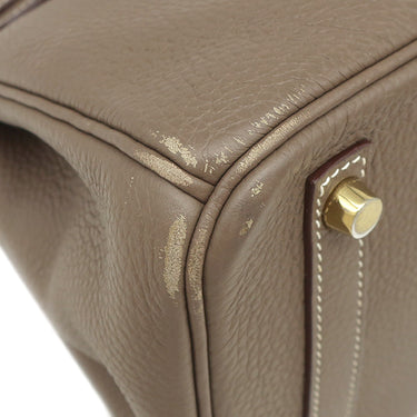 エルメス HERMES バーキン30 エトゥープ トリヨンクレマンス ハンドバッグ ゴールド金具 グレージュ