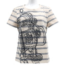 エルメス HERMES ストレートTシャツ アイボリー×グレー×ブラック コットン 13195 半袖Ｔシャツ 【BRIDES de GALA/ブリッド ドゥ ガラ】