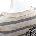 エルメス HERMES ストレートTシャツ アイボリー×グレー×ブラック コットン 13195 半袖Ｔシャツ 【BRIDES de GALA/ブリッド ドゥ ガラ】