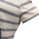 エルメス HERMES ストレートTシャツ アイボリー×グレー×ブラック コットン 13195 半袖Ｔシャツ 【BRIDES de GALA/ブリッド ドゥ ガラ】