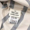 エルメス HERMES ストレートTシャツ アイボリー×グレー×ブラック コットン 13195 半袖Ｔシャツ 【BRIDES de GALA/ブリッド ドゥ ガラ】