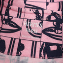 エルメス HERMES 総柄 ピンク×ネイビー コットン 13195 半袖Ｔシャツ 紺 【Brides de GALA en Desordre/ブライド ドゥ ガラ アン デゾルドル】
