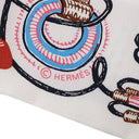 エルメス HERMES ツイリー ホワイト×ブルー×ローズ シルク スカーフ 新品 未使用【CHEVALOSCOPE NEON/シュヴァロスコープ ネオン】