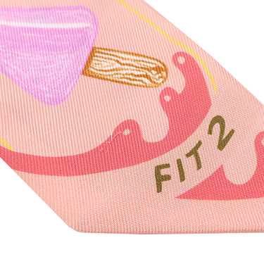 エルメス HERMES ツイリー ローズプードル×コライユ×イエロー シルク スカーフ 【FUNNY ICE CREAM/ファニー アイスクリーム】