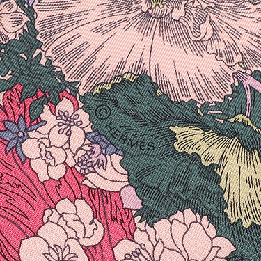 エルメス HERMES カレ90 CARRE ローズオルタンシア×ブルー×ヴェール シルク スカーフ 【ROBE LEGERE/ローブ レジェール】