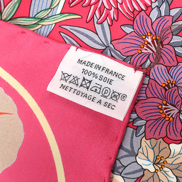 エルメス HERMES カレ90 CARRE ローズヴィフ×ヴェール×マルチカラー シルク スカーフ 【PLANIFLEURS/プラニフルール】