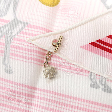 エルメス HERMES カレ70 トライアングル ジェアン ホワイト×マルチカラー シルク ストール ゴールド金具 新品 未使用【GARDE ROBE POP/ガルドローブポップ】