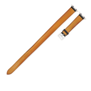 エルメス HERMES 純正アップルウォッチ用 ドゥブルトゥー ブラック スイフト 腕時計パーツ レザー ベルト 黒 20ｍｍ 尾錠付き 金具付き