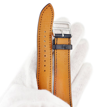 エルメス HERMES 純正アップルウォッチ用 ドゥブルトゥー ブラック スイフト 腕時計パーツ レザー ベルト 黒 20ｍｍ 尾錠付き 金具付き