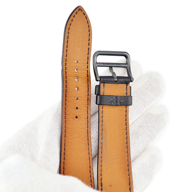 エルメス HERMES 純正 アップルウォッチ用 シンプルトゥール ブラック カーフ ステンレススチール ブラックPVD加工 腕時計パーツ ストラップ ベルト 20ｍｍ ブラック 尾錠付 PVD 金具付