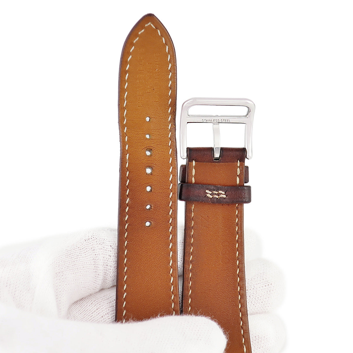 HERMES エルメス HERMES レザー ブラウン 腕時計用替えベルト □H 小物