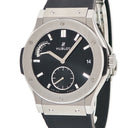 腕時計 ウブロ HUBLOT クラシックフュージョン 8デイズ チタニウム 516.NX.1470.LR 手巻き メンズ ブラック パワーリザーブ
