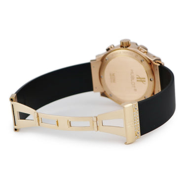 腕時計 ウブロ HUBLOT エレガント MDM クロノグラフ 1810.8.054 自動巻き メンズ レディース K18PG無垢 純正ダイヤ ワインレッド ボルドー