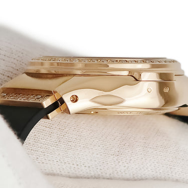 腕時計 ウブロ HUBLOT エレガント MDM クロノグラフ 1810.8.054 自動巻き メンズ レディース K18PG無垢 純正ダイヤ ワインレッド ボルドー