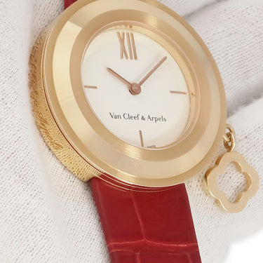 腕時計 ヴァンクリーフアーペル Van Cleef & Arpels チャーム VCARO4HT00 クオーツ レディース K18RG無垢 ホワイト