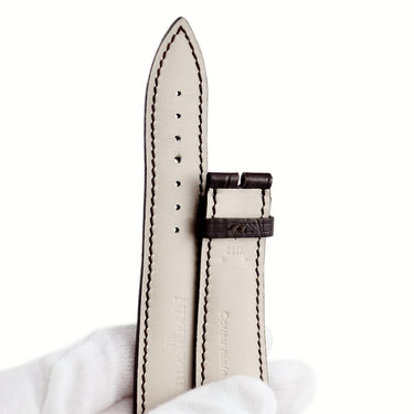 ブランパン BLANCPAIN ブラウン クロコダイル 腕時計パーツ 新品同様 純正 替え クロコ レザー 本革 ベルト バンド マット 艶なし 予備 交換 22ｍｍ ブラウン こげ茶