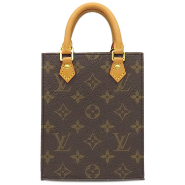 ルイヴィトン LOUIS VUITTON プティット サックプラ M81295 モノグラム モノグラムキャンバス 2WAYバッグ ゴールド金具 茶 ハンドバッグ ショルダーバッグ