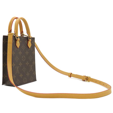 ルイヴィトン LOUIS VUITTON プティット サックプラ M81295 モノグラム モノグラムキャンバス 2WAYバッグ ゴールド金具 茶 ハンドバッグ ショルダーバッグ